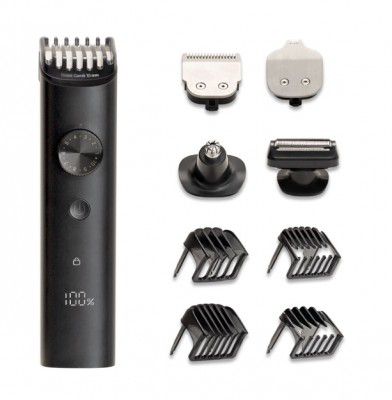 Mi Grooming Kit Pro, Face, Hair, Body - Everything-in-One Professional Styling Trimmer, Body Grooming, Nose & Ear Hair Trimming, Hair Clippers, Beard Combs, Quick Charge and 90 Mins Run Time, Black