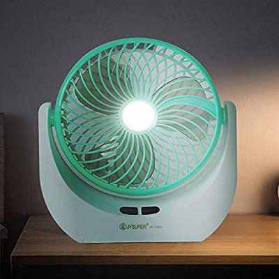 Xiqarn Table Fan | Table Fan High Speed | Powerful Rechargeable Table Fan With Light, Table Fan for Home,Table Fan for Office Desk, Table Fan For Kitchen (Medium, Multicolor)