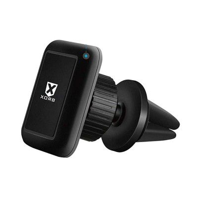 XORB® Air Magneto Car Mount for Mobile Phone with Premium Magnet Holder with Rubberized Clamp (Black)