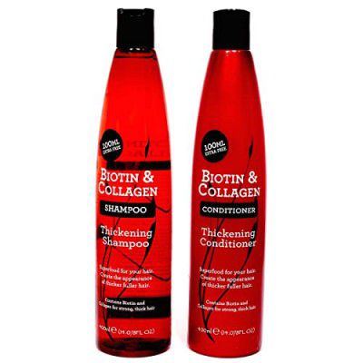 XPEL Biotin & Collagen Thickening Shampoo & Conditioner for Women & Men, 800 ml