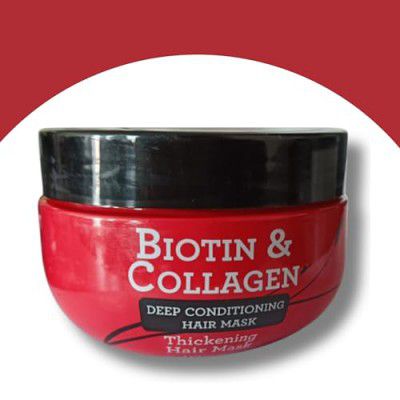 Xpel Marketing Biotin & Collagen Hair Mask with Vitamin B7 & Hydrolyzed Wheat Protein to Nourish & Give Thicker Hair, Men & Women, No Parabens & Sulphates, Cruelty-Free 250ml