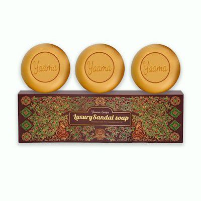 Yaama Soaps Luxury Sandal Soaps Enriched with Pure Sandalwood Oil (Pack of 1, 3 Units)