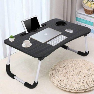 YAJNAS Wooden Multipurpose Foldable Laptop Table with Cup & Tab Holder