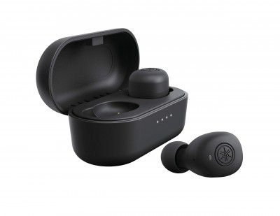 Yamaha Audio TW-E3B Black in-Ear True Wireless Earphone, Bluetooth 5.0, aptX, Long Battery Life, IPX5, with Mic