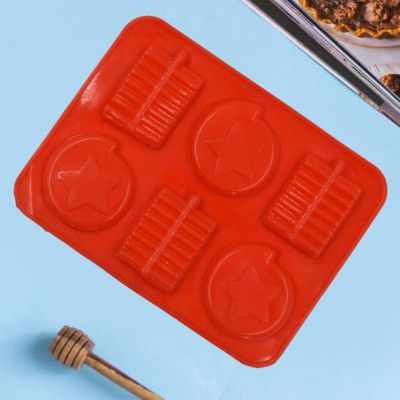 Yanmai Flexible Silicone 6-Cavity Chocolate Mould Tray - Ideal for Cake Baking, Ice, Cupcake Making