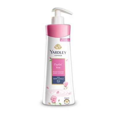 Yardley English Rose Moisturising Body Lotion for Women, 350ml + 50ml (400ml)