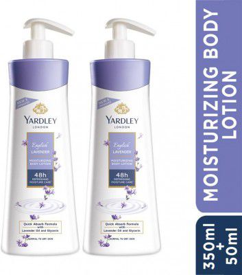 Yardley London by Wipro English Lavender Moisturizing Body Lotion With Germ Shield and Floral Extracts (800 ml)