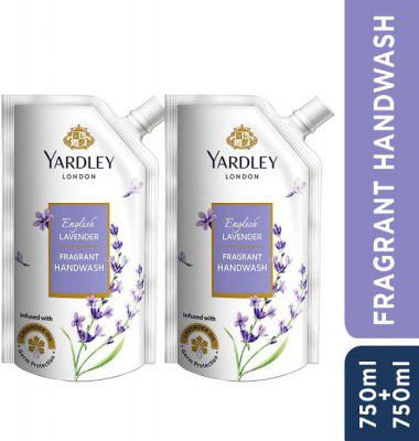 Yardley London English Lavender Fragrant Hand Wash Refill Pouch  (2 x 750 ml)