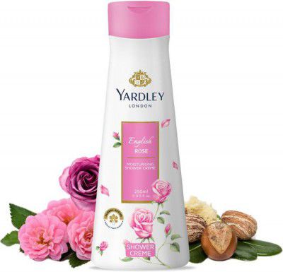 Yardley London English Rose Moisturising Shower Crme (Body wash), With Natural Floral Essence & Shea Butter, Shower Gel  (250 ml)