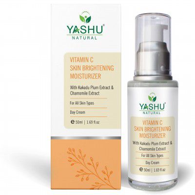 YASHU Vitamin C Skin Brightening Day Cream with Kakadu Plum Extract for Glowing Skin, Detan, Pigmentation & Dark Spot (50ml)