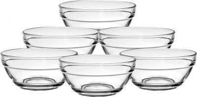 Yera B7SB-215 ml Snack Bowls 12 Piece Set- Tranparent