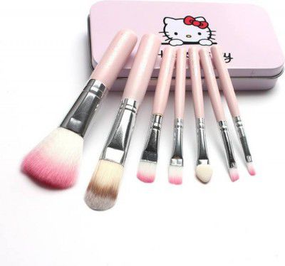 Yoana Hello Kitty Soft Makeup Brush Set  (Pack of 7)