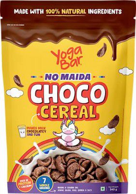 Yogabar Choco Cereal 345g | No Maida Chocos for Kids