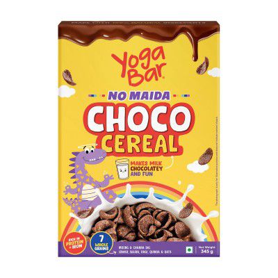 Yogabar No Maida Choco Cereal for Kids 345g |5 Wholegrains & 2 Dals Box, High Fiber Box  (345 g)