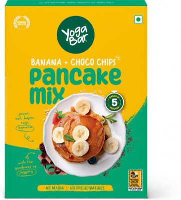 Yogabar Pancake Mix Banana Choco Chips | No Maida Baking Powder (150 g)