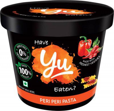 Yu Peri Peri Cup Pasta - Instant Food Ready To Eat in 4 Mins - No Preservatives Pasta (220 g)