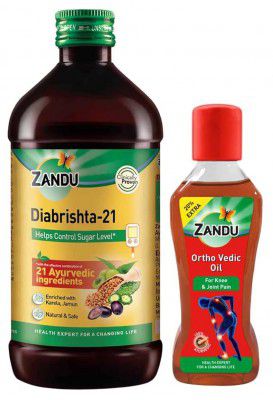 Zandu Diabrishta, 650ml & Zandu Ortho Vedic Oil - 120ml COMBO