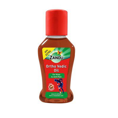 Zandu Ortho Vedic Oil | Ayurvedic Oil for Joint Pain, Muscle Pain, Osteoarthritis | Visible improvement in 7 days, 50ml+10ml= 60ml