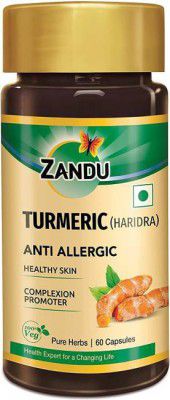 ZANDU Turmeric Capsules | Anti Allergic, Healthy Skin and Complexion Promoter