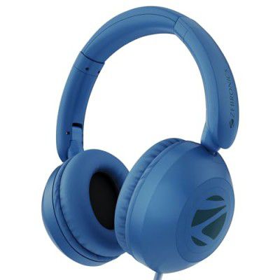 Zebronics BOOM Wired Headphone, Over Ear, in-Line MIC, Foldable (Mobile | Tablet | Laptop | MAC) (Blue)