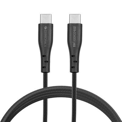 Zebronics CC600V Type C to C cable with PD 60W Rapid charging