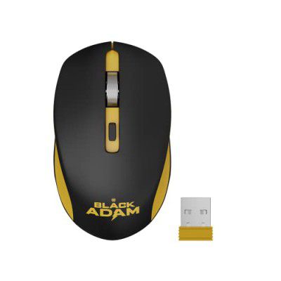 ZEBRONICS DC Black ADAM Edition Jaguar Silent Wireless Mouse for Computer, Laptop with 1600 DPI max, Switch Control, Power ON/Off, Plug & Play Usage, 2.4GHz