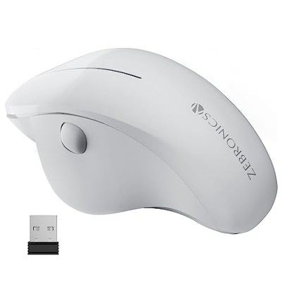 ZEBRONICS Dolphin Silent Wireless Mouse, Dual Mode Bluetooth (White)