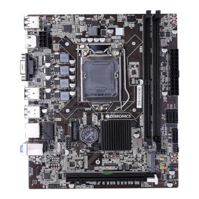 ZEBRONICS H310CM2 Micro-ATX Motherboard  LGA 1151 Socket, Supports Intel 6th, 7th, 8th & 9th Generation Processors, M.2 Slot, 5.1 Audio, DDR4 2666 MHz, Ports (RJ45 | SATA | USB 3.0 | HDMI)