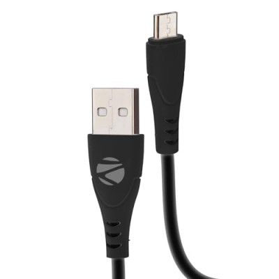 ZEBRONICS MU240 Micro USB charging cable, 18W max, 2.4A, Rapid charge support, 1 meter length, Data transfer, 10000+ bends tested (Black)