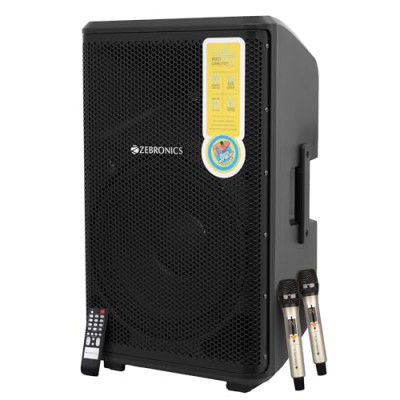 ZEBRONICS Zeb-Epic Party DJ Speaker, 300 Watts, Supports Bluetooth Dual UHF Wireless MIC