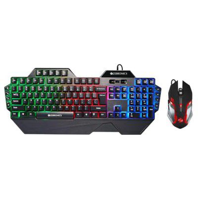 ZEBRONICS OPTIMUS Gaming Keyboard & Mouse Combo, 117 Keys (Black)