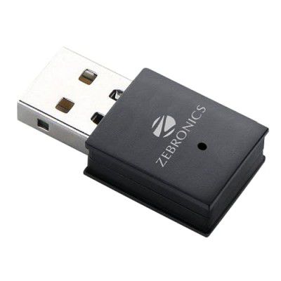 Zebronics USB300WF1 WiFi Dongle Mini Adapter,Supports 300Mbps Wireless Data Transmission Rate with Access Point Mode for Hotspot