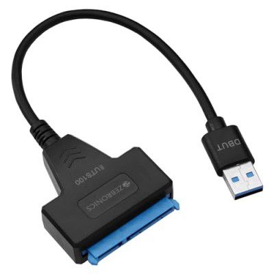 ZEBRONICS UTS100 USB 3.0 to SATA Adapter for 2.5” HDD/SSD with Plug & Play, Durable Material, Super Fast Transfer, Upto 5Gbps*