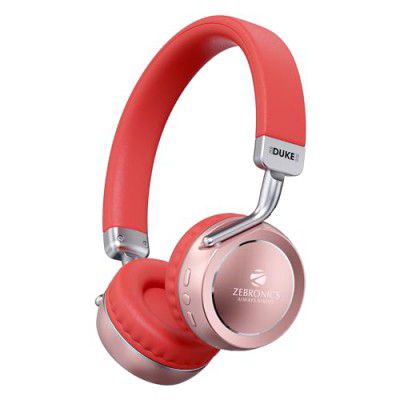 ZEBRONICS Zeb-Duke 2 Wireless Headphone That Comes with 40mm Drivers and has Dual Pairing Function and has 32 hrs. of Playback time.(Red)…