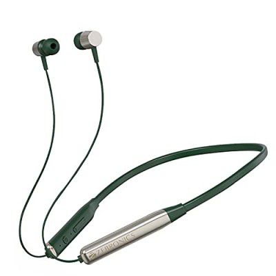 ZEBRONICS Zeb-Evolve BTv5.0, Voice Assistant, Wireless in Ear Earphones with Mic (Metallic Green)