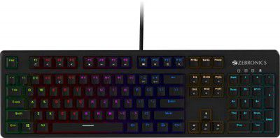 ZEBRONICS Zeb-MAX Plus V2 Premium Mechanical Keyboard with 104 Tactile Switch Keys