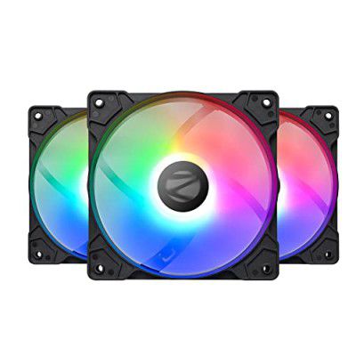 ZEBRONICS ZEB-PGF150 120mm Premium Chassis fan with 43.5CFM Airflow, Multicolor LEDs, Hydraulic Bearing, 1200 RPM High speed and 4 pin (Molex)