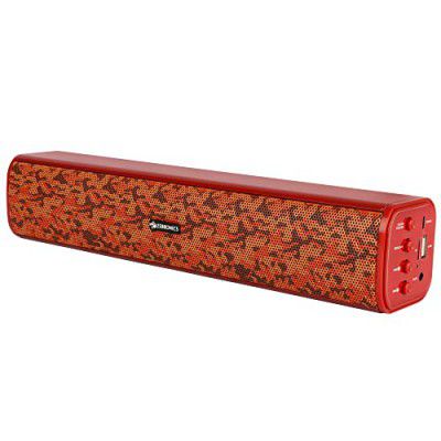 ZEBRONICS Zeb-Vita Plus Mini 16W Soundbar Supporting LED Display, USB, SD Card, AUX, FM, TWS & Call Function. (Red camo)