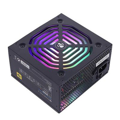 Zebronics ZEB-ZS500 120mm Fan Power Supply with Multicolor LED Lights,1.2 Meter Power Cord