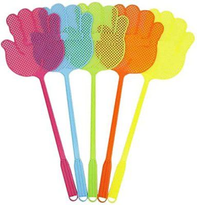 ZEEMOKAD Hand Shap Home All Small Insect Killer Manual Fly Swatter Indoor Outdoor Multicolor Pack-5