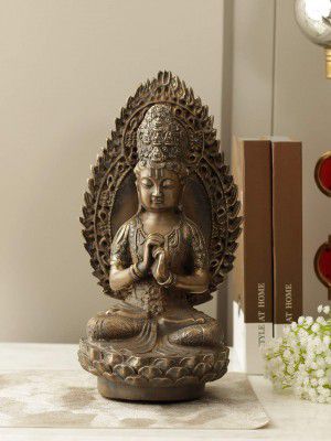 Zen Polyresin Showpiece in Bronze Colour by Living Essence