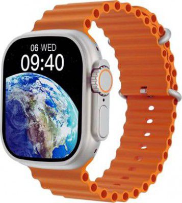 Zenx Ultra 8 Smartwatch BT Calling  (Orange Strap, Free Size)