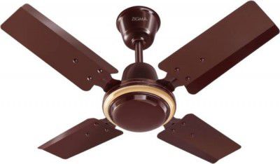 zigma Breeze Turbo 600 mm Ultra High Speed 4 Blade Ceiling Fan  (Deep METALLIC BROWN, Pack of 1)