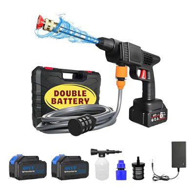 ZIVANTIX Cordless Portable Pressure Washer Gun 48V 12000mah High Pressure Water Gun