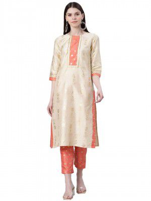 ZIYAA Women's Art Silk Regular Kurta